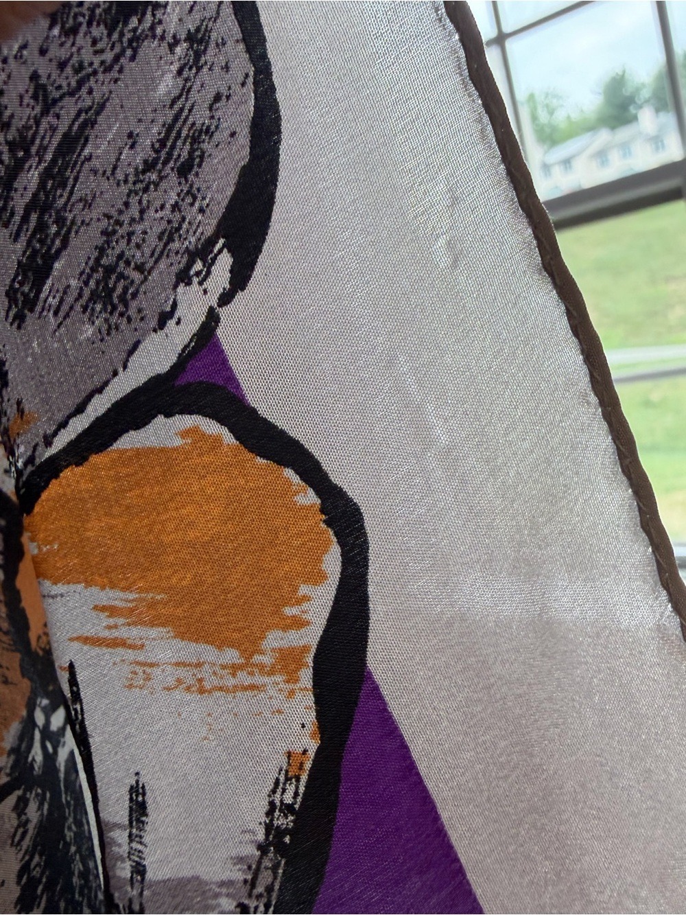 Vintage Silk Scarf, Adrienne Vittadini - Picture 6 of 6